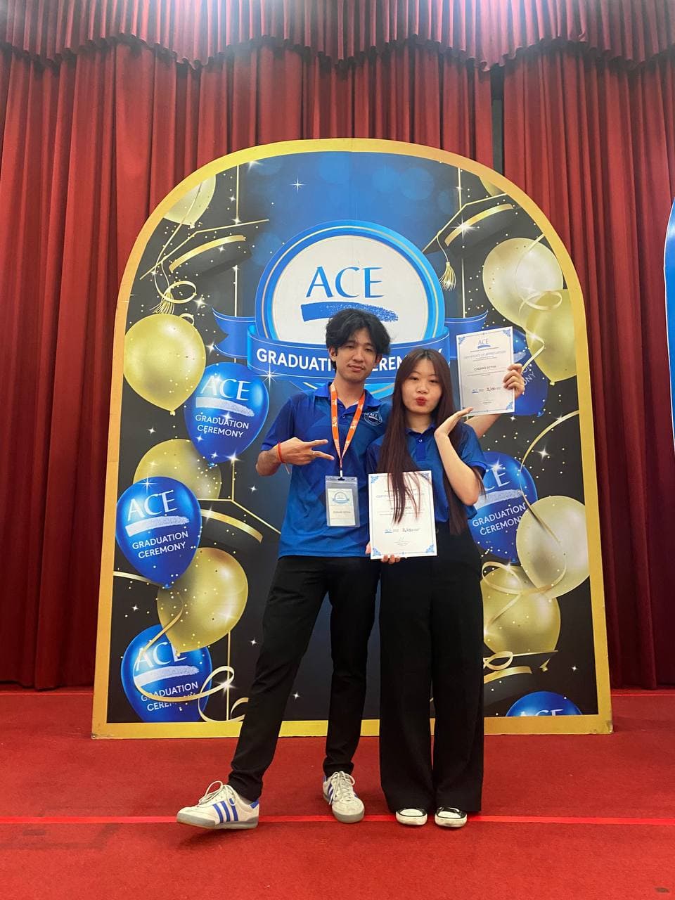 Ace graduation with a Favorite Person